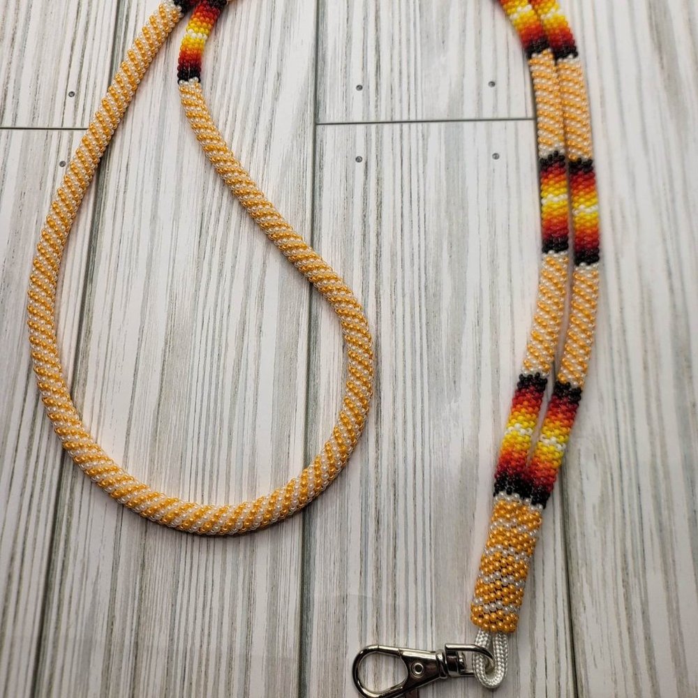 Handmade Peyote Stitch Lanyard